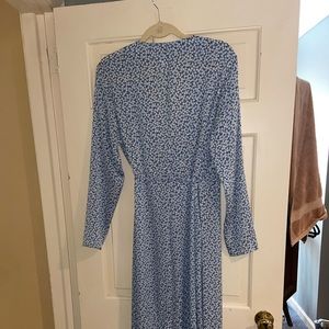 H&M floral blue print maxi dress.
